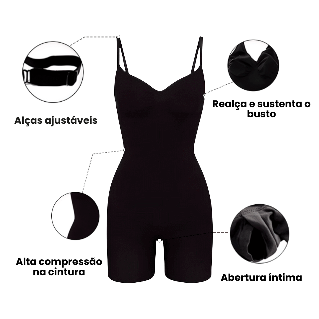Macacão Modelador Slim Shaper